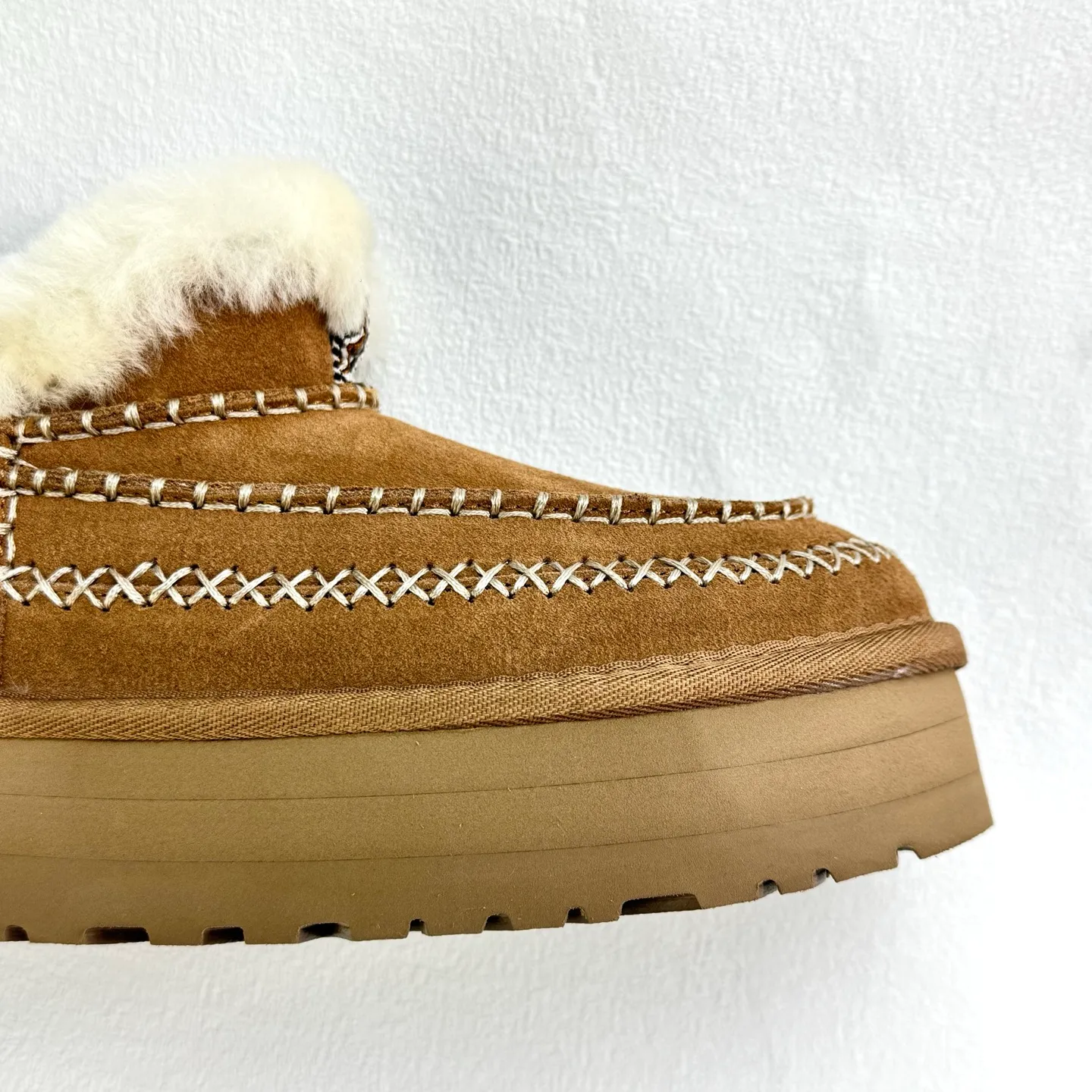 Local 💰600 Thick-soled Alpine Series# Hand-stitched design High mercerized cow suede➕Fur integrated lining Size 35 36 37 38 39 40